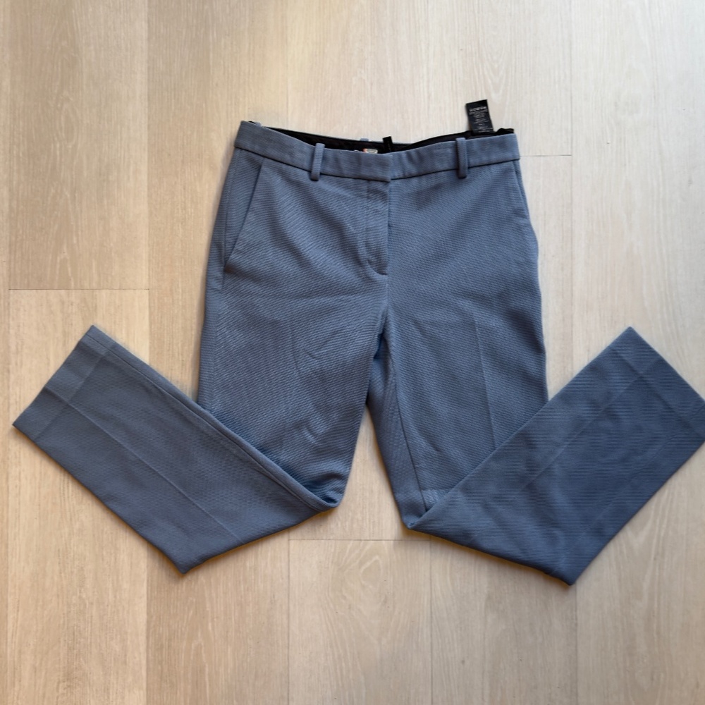 Theory Tailor Trouser C_Union Knit Pants - Size 0, Light Blue, Sophisticated